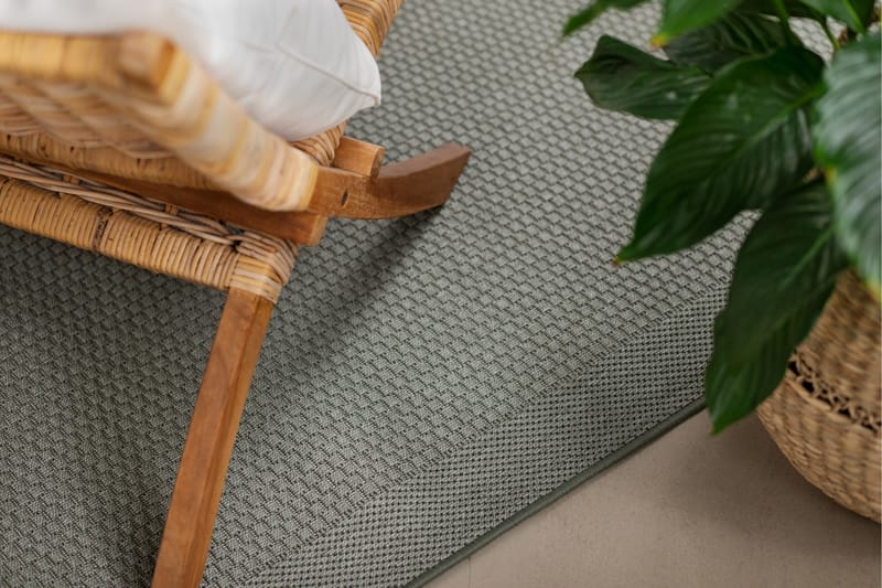 Miami Flatvävd Matta Fyrkantig 240x240 cm - Grön - Products - Textil & mattor - Matta - Små mattor