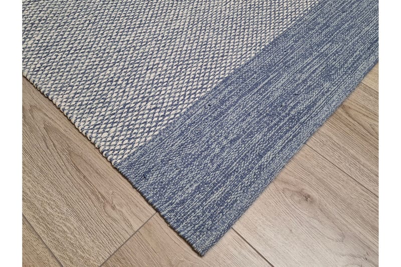 Alva Bomullsmatta 75x150 cm Oval - Blå - Products - Textil & mattor - Matta - Modern matta - Bomullsmatta