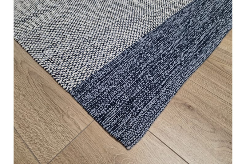 Alva Bomullsmatta 75x150 cm Oval - Blå - Products - Textil & mattor - Matta - Modern matta - Bomullsmatta