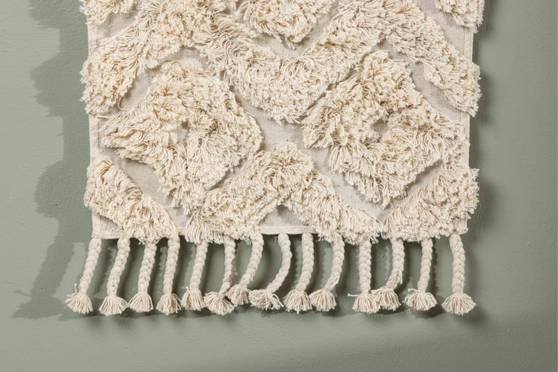 Hilda Vägghängd matta 50x80 cm - Vit - Products - Textil & mattor - Matta - Modern matta - Bomullsmatta