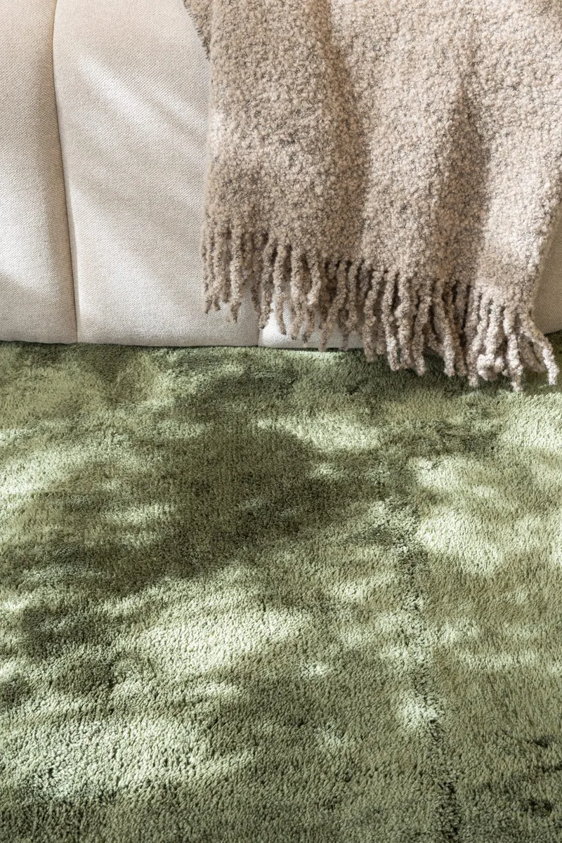 Cozy Ryamatta 120 cm Rund - Grön - Products - Textil & mattor - Matta - Modern matta - Ryamatta