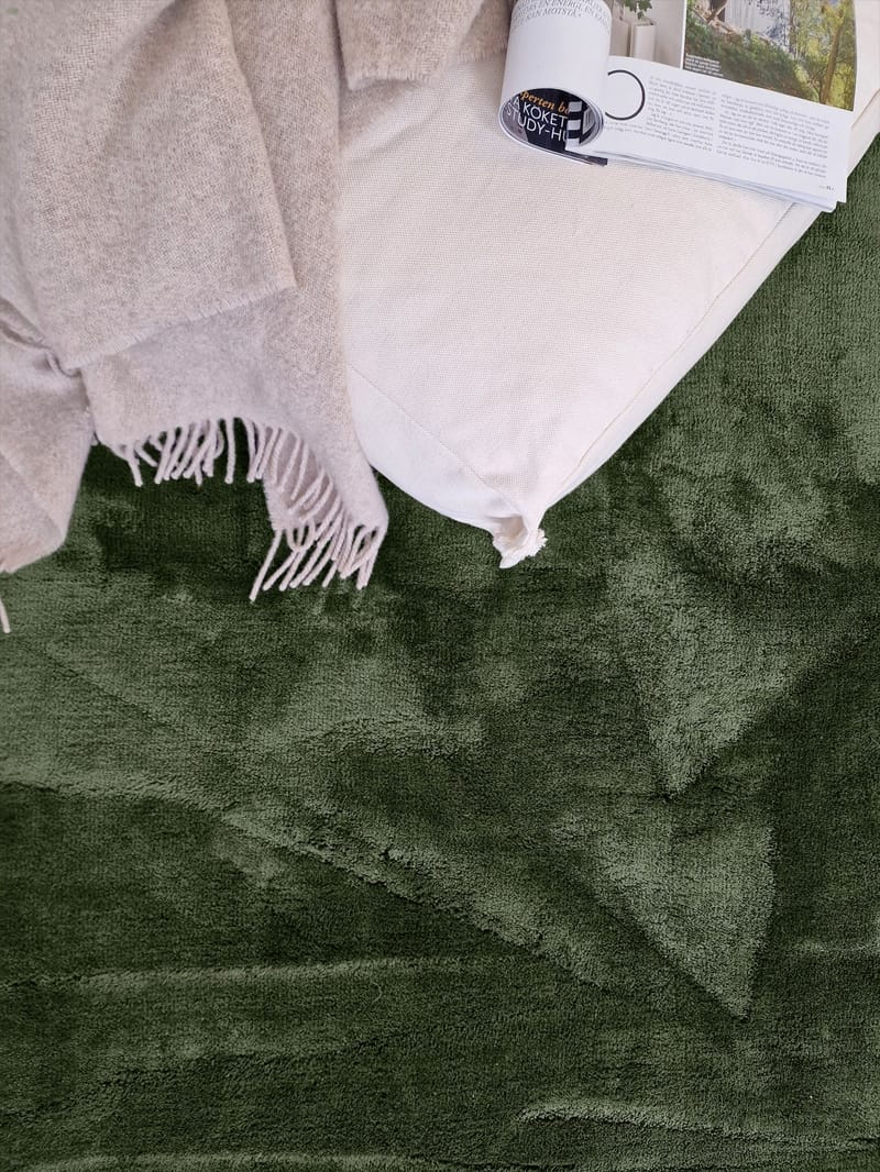 Cozy Ryamatta 200x290 cm Rektangulär - Grön - Products - Textil & mattor - Matta - Modern matta - Ryamatta
