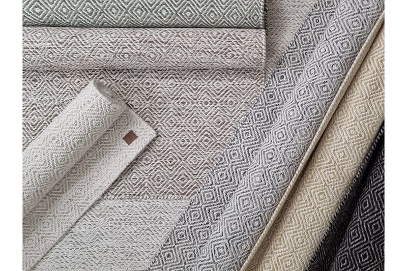 Gåsöga Ullmatta 160x230 cm Rektangulär - Svart/Vit - Products - Textil & mattor - Matta - Modern matta - Ullmatta