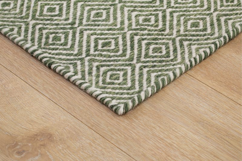 Gåsöga Ullmatta 200x300 cm Rektangulär - Grön - Products - Textil & mattor - Matta - Modern matta - Ullmatta