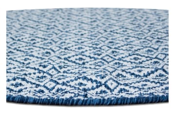 Koster Garnmatta Rund 160 - Blå - Products - Textil & mattor - Matta - Modern matta - Wiltonmatta