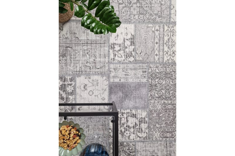 Patchwork Wiltonmatta 160x230 cm Rektangulär - Silver - Products - Textil & mattor - Matta - Modern matta - Wiltonmatta