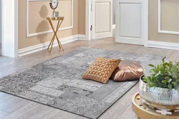 Patchwork Wiltonmatta 200x290 cm Rektangulär - Silver - Products - Textil & mattor - Matta - Modern matta - Wiltonmatta