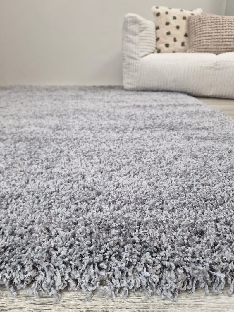 Lounge Ryamatta 160x230 cm Rektangulär - Silver - Products - Textil & mattor - Matta - Modern matta - Ryamatta