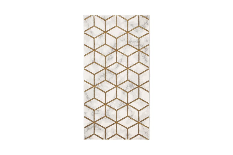 Skravelsbo Cube Matta 80x300 cm, Guld
