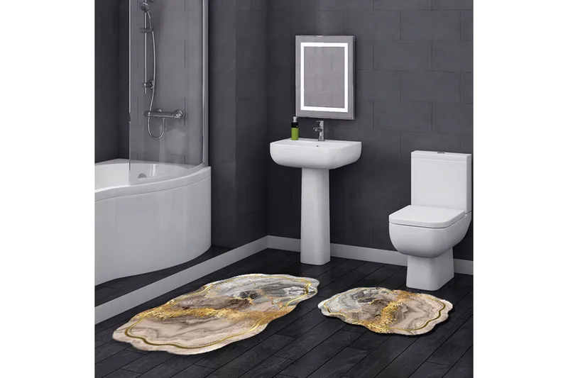 Parmo Badrumsmatta 60x100 cm Rektangulär, Beige
