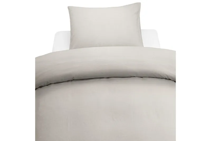 Påslakanset Enkelsäng 2-Dels Washed, Greige