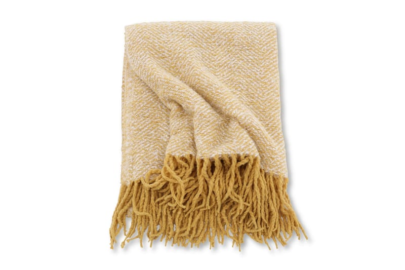 Toby Pläd 130x170 cm - Gul/Vit - Products - Textil & mattor - Filt & pläd