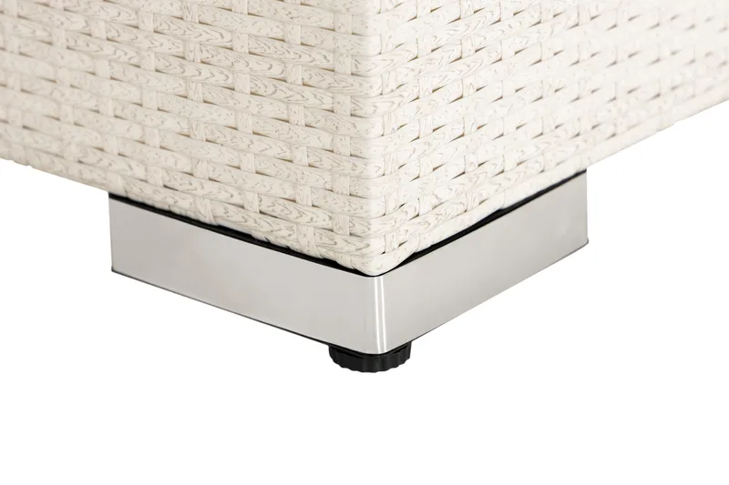 Bahamas Hörnmodul utomhus i konstrotting - Vit / Ljusgrå dynor - Products - Utemöbler & utemiljö - Övrigt utemöbler - Moduler utesoffa