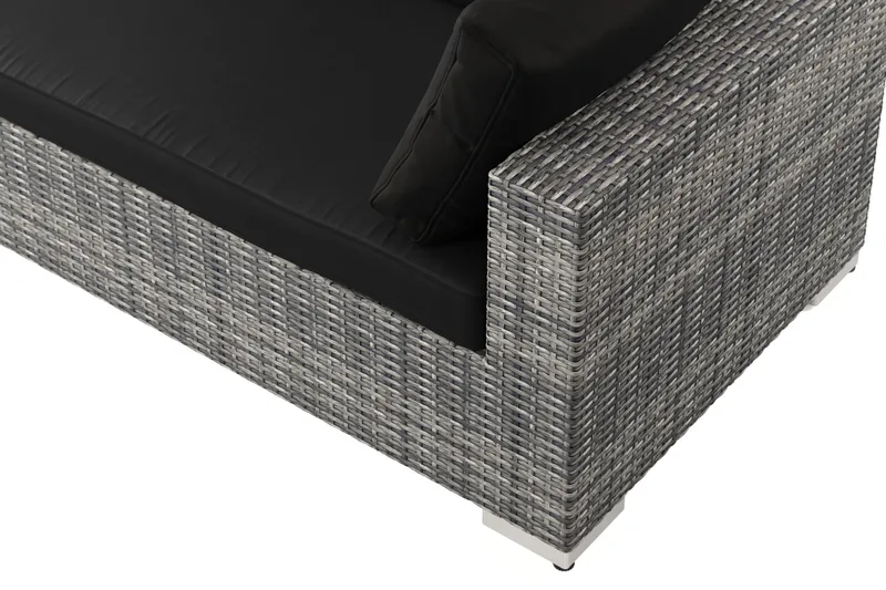Bahamas Vänstermodul utomhus 140 cm i konstrotting - Grå - Products - Utemöbler & utemiljö - Övrigt utemöbler - Moduler utesoffa - Vänstermodul utesoffa