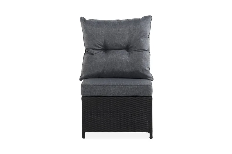 James Mittmodul utomhus i konstrotting - Svart / Grå dynor - Products - Utemöbler & utemiljö - Övrigt utemöbler - Moduler utesoffa - Mittmodul utesoffa