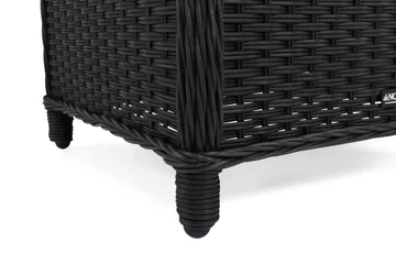 Marcus Fotpall till Öronlappsfåtölj Utomhus - Svart - Products - Utemöbler & utemiljö - Övrigt utemöbler - Moduler utesoffa - Fotpall & pall utomhus