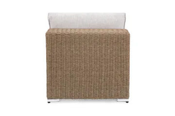 Marcus Mittmodul utomhus med Dyna i Konstrotting - Natur Beige / Vita dynor - Products - Utemöbler & utemiljö - Övrigt utemöbler - Moduler utesoffa
