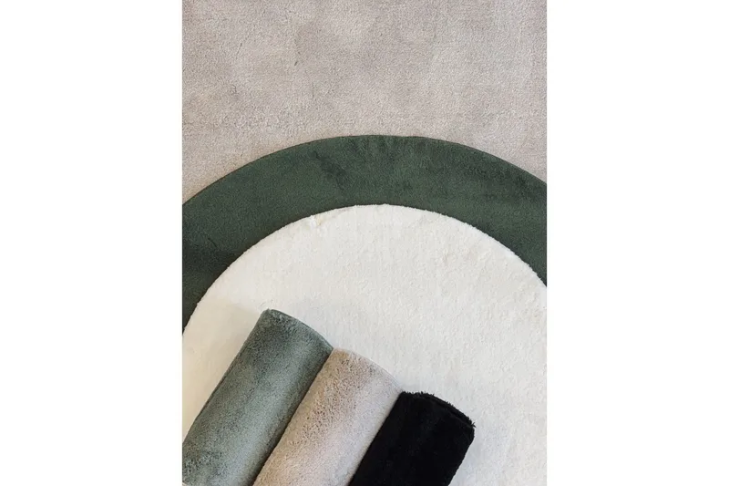 Tvättbar Matta Soft Rund - 240x240 cm, Melerad Linne - Products - Utemöbler & utemiljö - Balkong & altan - Balkonggolv - Plastmatta balkong