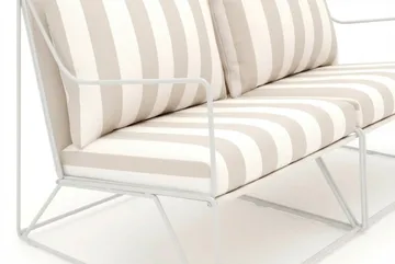 Usteryd 2 sits Loungesoffa - Beige/Striped - Products - Utemöbler & utemiljö - Balkong & altan - Balkongmöbler - Balkongsoffa