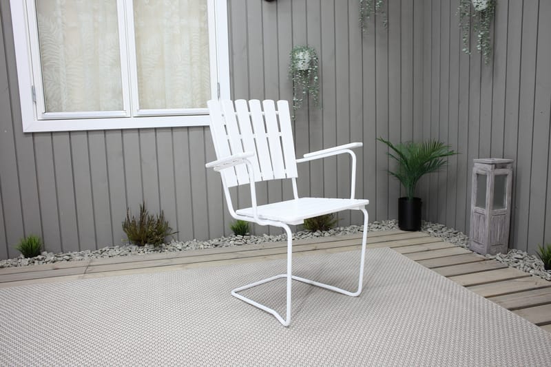 Vaxholm Karmstol Utomhus Vit - KWA - Products - Utemöbler & utemiljö - Balkong & altan - Balkongmöbler - Balkongstol