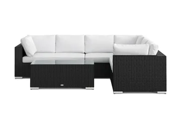 Bahamas L-formad utesoffa vänster, 6-sits med bord - Svart - Products - Utemöbler & utemiljö - Loungemöbler - Loungeset & loungegrupp
