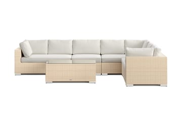 Bahamas L-formad utesoffa vänster, 7-sits med bord - Beige - Products - Utemöbler & utemiljö - Loungemöbler - Loungeset & loungegrupp