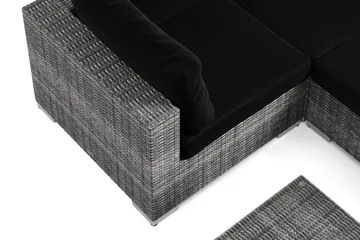 Bahamas U-formad utomhus loungegrupp 7-sits med vändbar divan och bord - Grå - Products - Utemöbler & utemiljö - Loungemöbler - Loungeset & loungegrupp