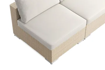 Bahamas U-formad utomhus loungegrupp med öppet avslut, 9-sits med bord - Beige - Products - Utemöbler & utemiljö - Loungemöbler - Loungeset & loungegrupp