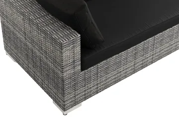 Bahamas utesoffa 6-sits vändbar schäslong med avslut och bord med hylla - Grå - Products - Utemöbler & utemiljö - Loungemöbler - Loungeset & loungegrupp