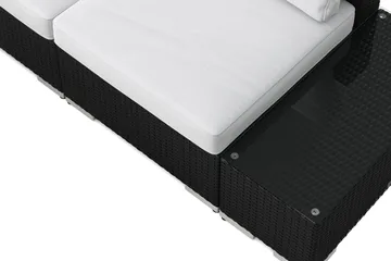 Bahamas utomhus hörnsoffa 5-sits vändbar med öppet avslut och bord med hylla - Svart - Products - Utemöbler & utemiljö - Loungemöbler - Loungeset & loungegrupp