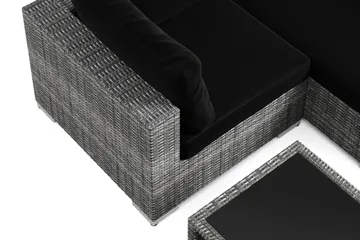 Bahamas utomhus hörnsoffa 5-sits vändbar och bord med hylla - Grå - Products - Utemöbler & utemiljö - Loungemöbler - Loungeset & loungegrupp