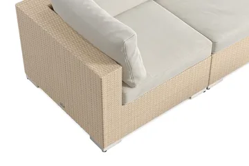 Bahamas utomhus hörnsoffa 6-sits vändbar med fåtölj och bord med hylla - Beige - Products - Utemöbler & utemiljö - Loungemöbler - Loungeset & loungegrupp