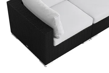 Bahamas utomhus hörnsoffa 7-sits vändbar och bord med hylla - Svart - Products - Utemöbler & utemiljö - Loungemöbler - Loungeset & loungegrupp