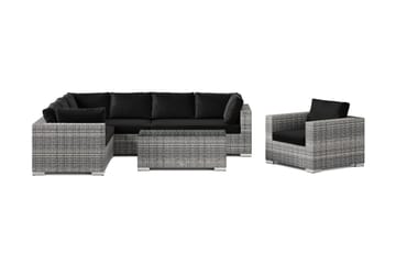 Bahamas utomhus L-soffa höger 7-sits med fåtölj och bord - Grå - Products - Utemöbler & utemiljö - Loungemöbler - Loungeset & loungegrupp