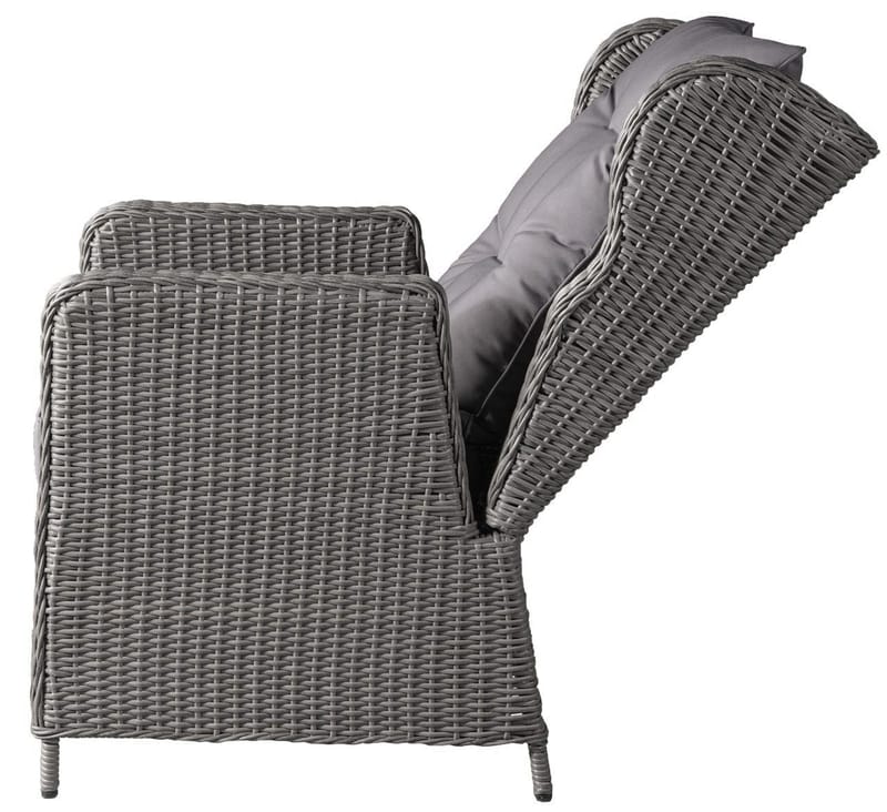 California utemöbelgrupp med recliner soffa, fåtöljer och bord - Grå konstrotting - Grå - Products - Utemöbler & utemiljö - Loungemöbler - Loungeset & loungegrupp