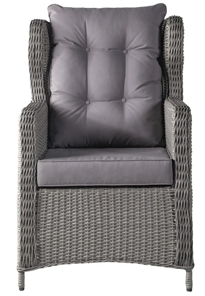 California utemöbelgrupp med recliner soffa, fåtöljer och bord - Grå konstrotting - Grå - Products - Utemöbler & utemiljö - Loungemöbler - Loungeset & loungegrupp