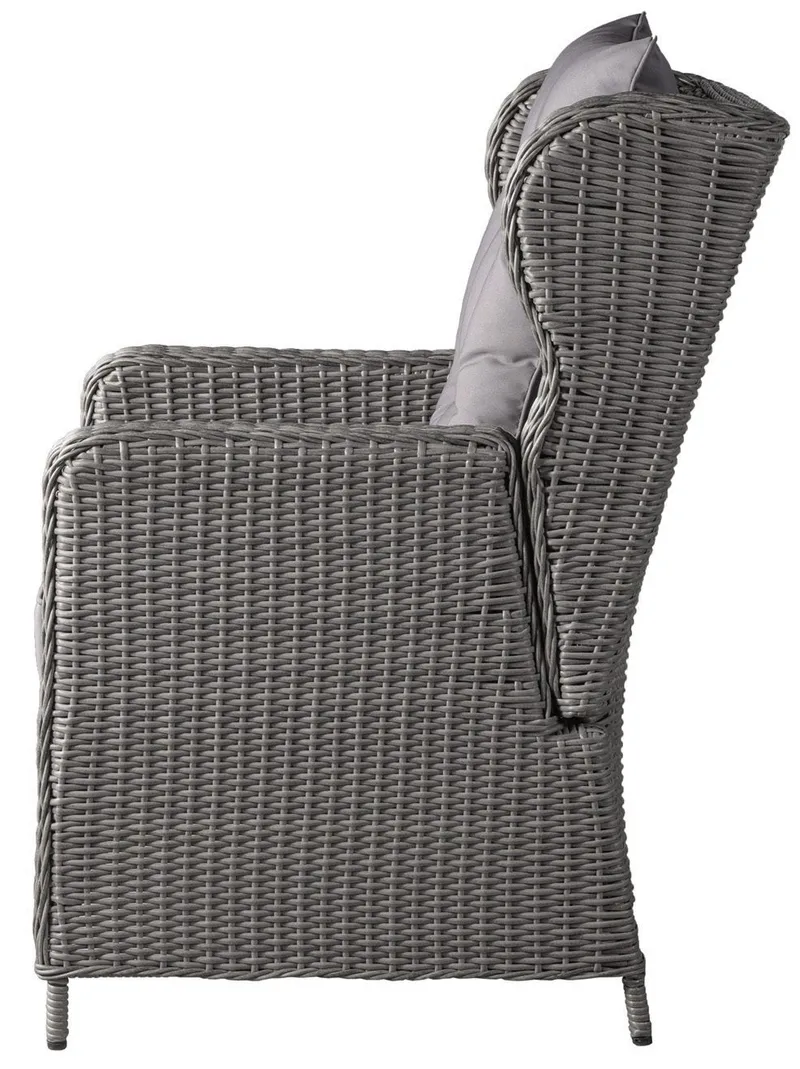 California utemöbelgrupp med recliner soffa, fåtöljer och bord - Grå konstrotting - Grå - Products - Utemöbler & utemiljö - Loungemöbler - Loungeset & loungegrupp