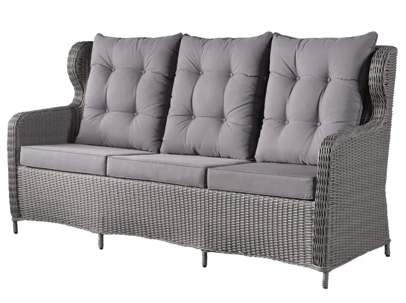 California utemöbelgrupp med recliner soffa, fåtöljer och bord - Grå konstrotting - Grå - Products - Utemöbler & utemiljö - Loungemöbler - Loungeset & loungegrupp