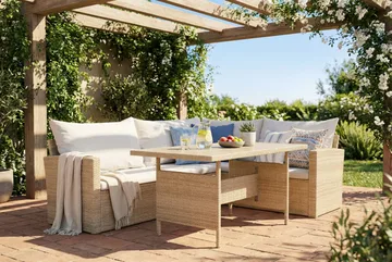 James Light 5-sits soffgrupp utomhus Högervänd i konstrotting - Beige - Products - Utemöbler & utemiljö - Loungemöbler - Loungeset & loungegrupp
