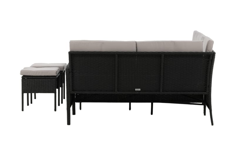 Knock Hörnsoffa Utomhus - Svart - Products - Utemöbler & utemiljö - Loungemöbler - Loungeset & loungegrupp