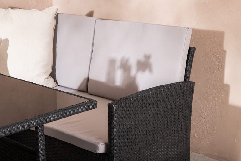 Knock Hörnsoffa Utomhus - Svart - Products - Utemöbler & utemiljö - Loungemöbler - Loungeset & loungegrupp
