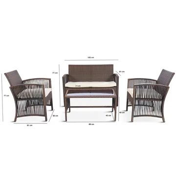 Lyxig soffgrupp för balkong | Lyfco Dalsjö - Products - Utemöbler & utemiljö - Loungemöbler - Loungeset & loungegrupp