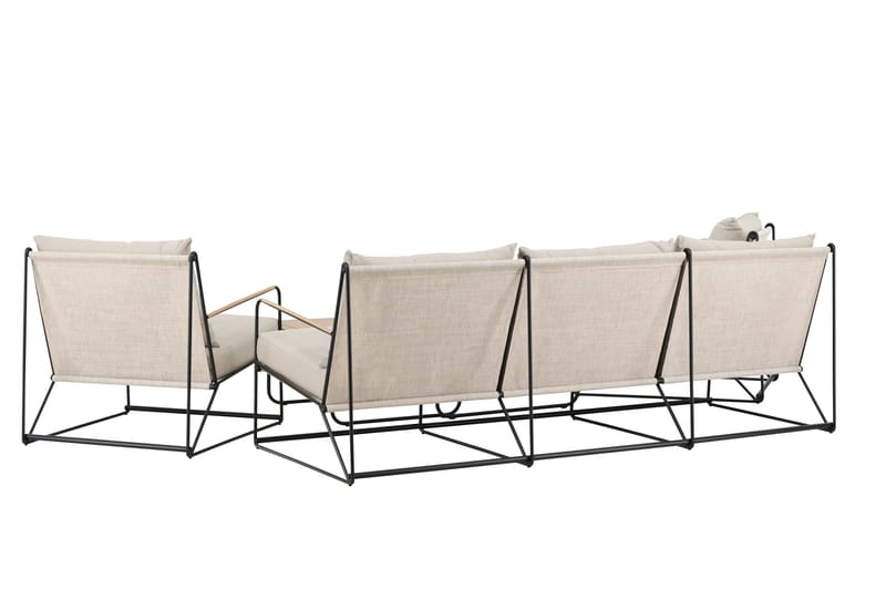 Palazzo Soffgrupp Utomhus 5-sits - Svart/Beige - Products - Utemöbler & utemiljö - Loungemöbler - Loungeset & loungegrupp