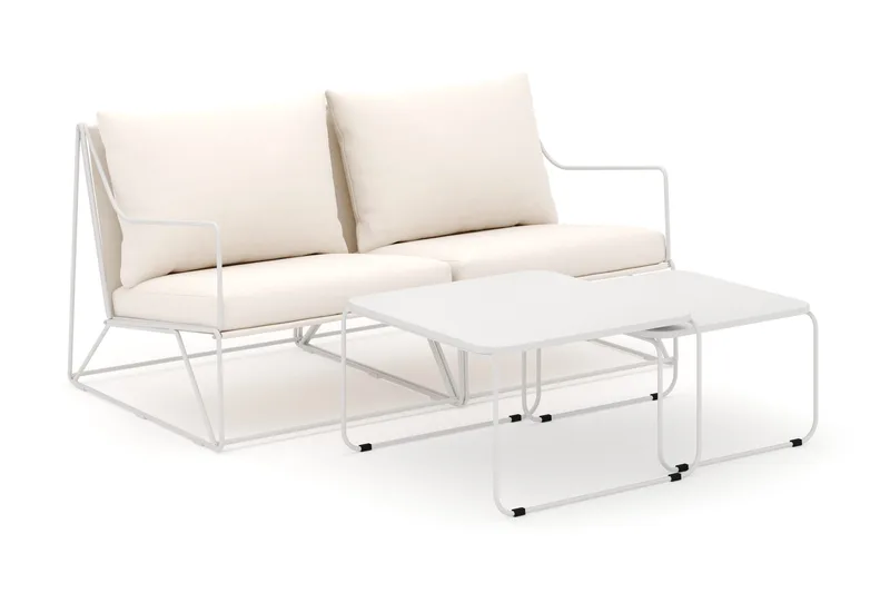 Usteryd 2 sits Loungesoffa med satsbord, Beige
