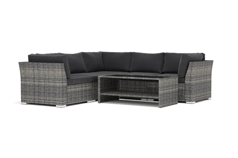 Wisconsin utomhus hörnsoffa 5-sits vändbar, Grå