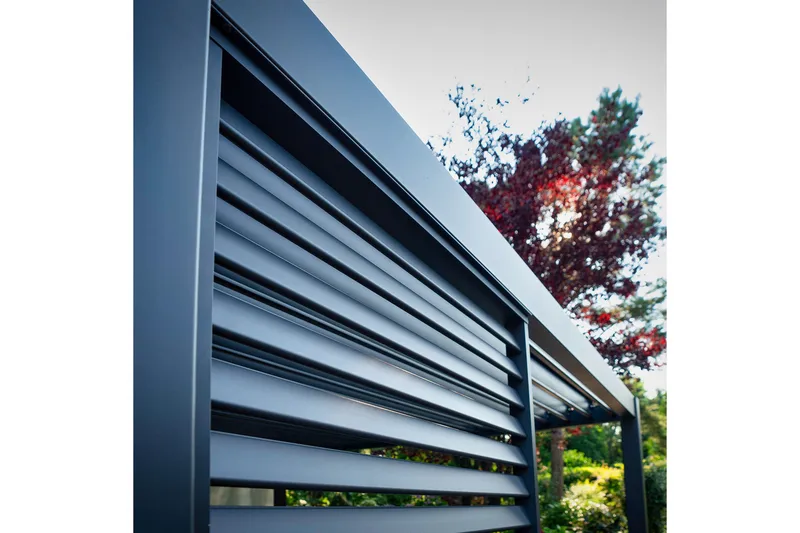Paviljong vägg Mirador 93x235  cm Mör kgrå aluminium - Products - Utemöbler & utemiljö - Solskydd - Paviljong - Paviljongvägg