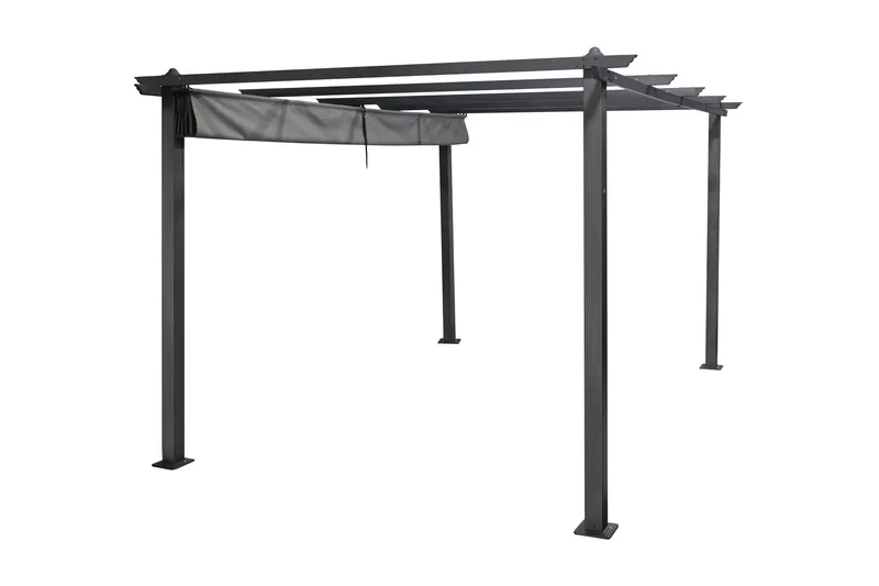 Porto Stor Pergola 4x3 m i aluminium med tak - Mörkgrå - Products - Utemöbler & utemiljö - Solskydd - Pergola