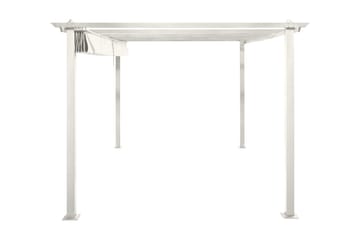 Porto Stor Pergola 4x3 m i aluminium med tak - Vit - Products - Utemöbler & utemiljö - Solskydd - Pergola