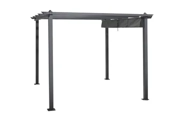 Porto Pergola 3x3 m i aluminium med tak för solskydd - Mörkgrå - Products - Utemöbler & utemiljö - Solskydd - Pergola