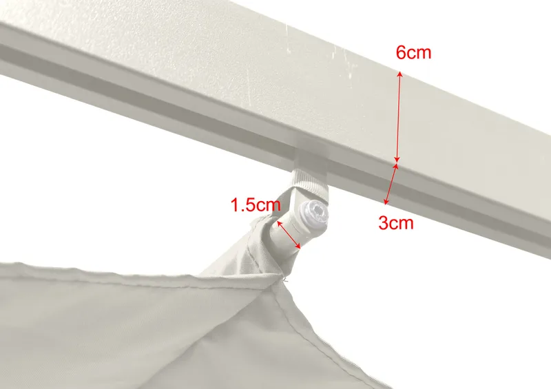 Porto Pergola 3x3 m i aluminium med tak för solskydd - Vit - Products - Utemöbler & utemiljö - Solskydd - Pergola